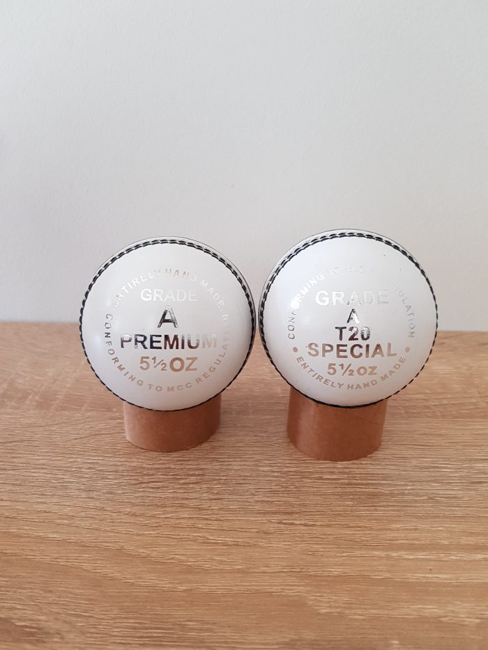 EN 2PC T20 WHITE MATCH BALL 156g