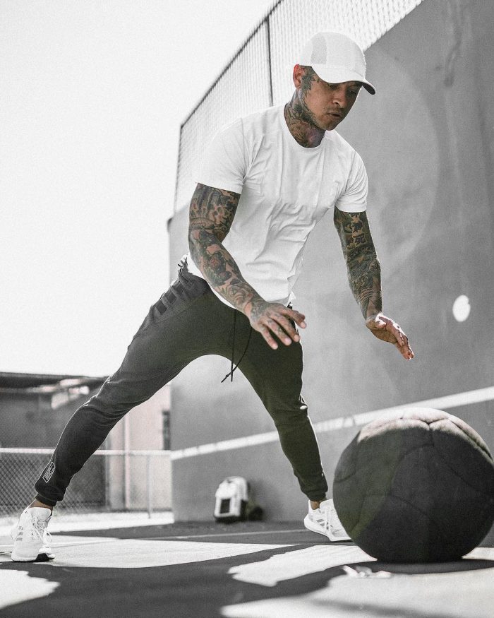 Round Neck Plus Size Muscle Fit Sport T Shirt Men - Image 8