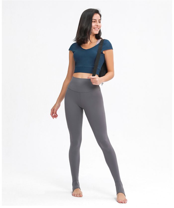 Women Short Sleeve Crop Top Workout Shirts - Image 11