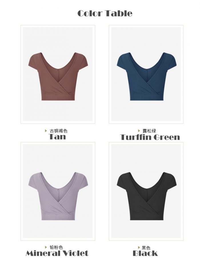 Women Short Sleeve Crop Top Workout Shirts - Image 10