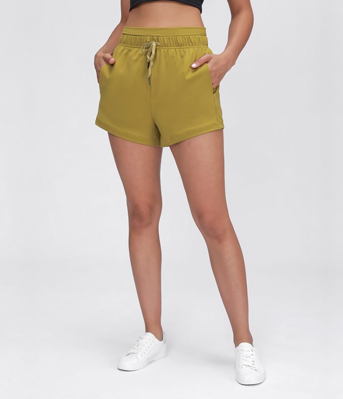 Yoga Shorts with Drawstring Elastic Waistband - Image 8