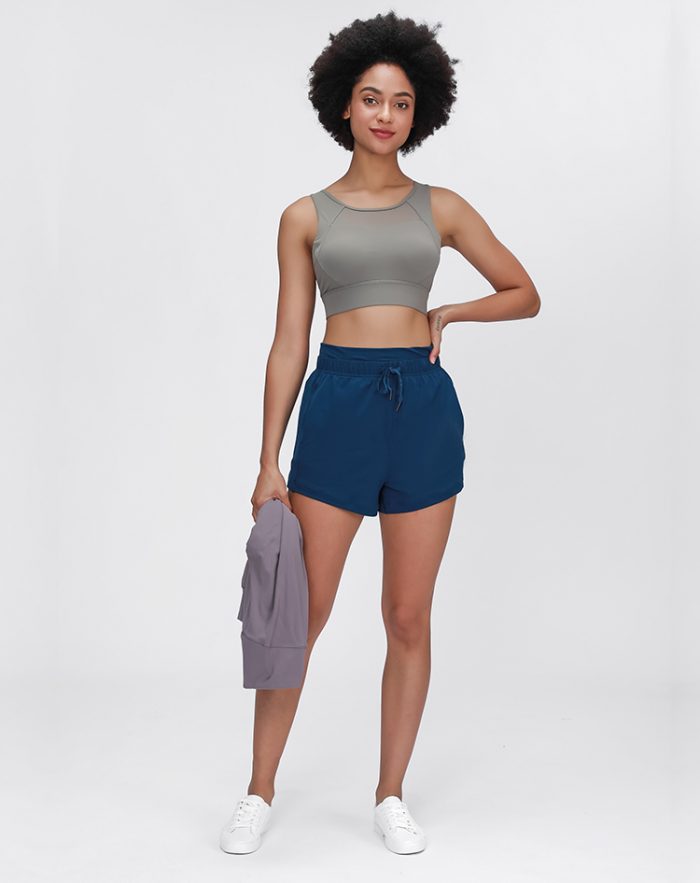 Yoga Shorts with Drawstring Elastic Waistband - Image 3