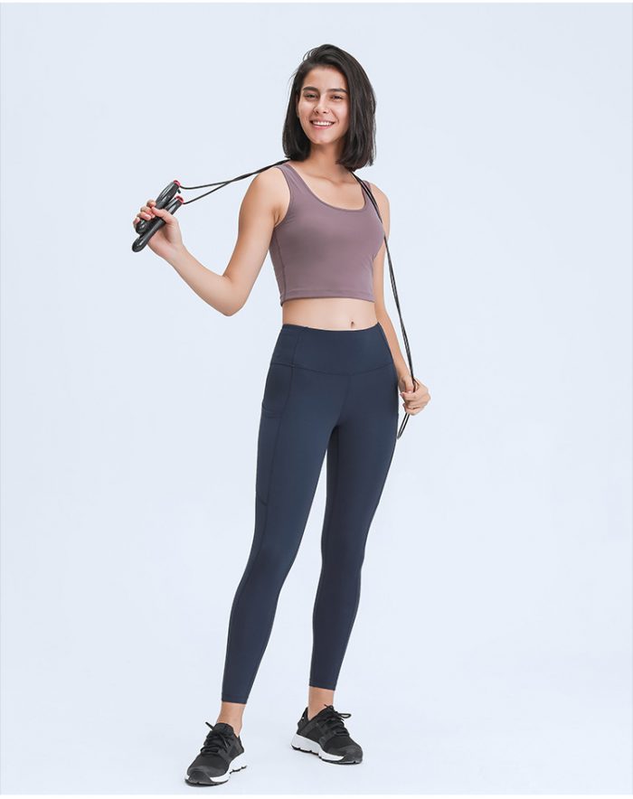 Racerback Fitness Tops Gym Crop Top - Image 2